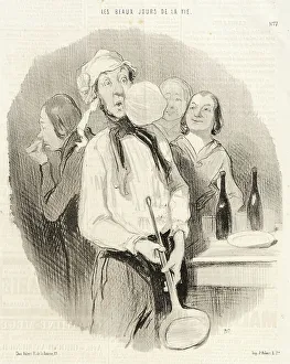Chef Prints: Les Crêpes, 1845. Creator: Honore Daumier