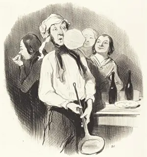 Kitchen Prints: Les Crepes, 1845. Creator: Honore Daumier