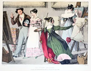 Instruction Prints: Les Dames Artistes, 1820