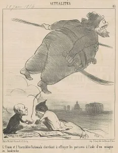 National Assembly Prints: Les débats... 19th century. Creator: Honore Daumier