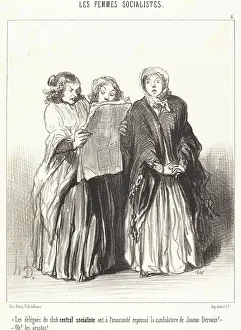 Shawl Prints: 'Les delegues du club central socialiste... 1849. Creator: Honore Daumier