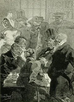 Rops Felicien Prints: Les Derniers Flamands, 1857. Creator: Félicien Rops