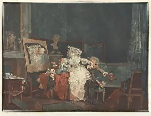 Loving Prints: Les Deux Baisers (The Two Kisses), 1786. Creator: Debucourt, Philibert-Louis (1755-1832)