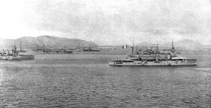 Battleships Prints: Les evenements d'orient; Tandis que le Comite National se constituait a Salonique