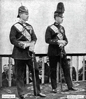 Les Evenements de Grece; L'ex-diadoque Georges et son frere cadet Alexandre, 1917. Creator: Unknown