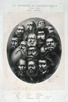 Les Fantoches de L'Internationale, caricature on the communists. France 19C
