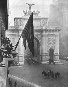 Honouring Prints: Les fetes de la victoire a New-York; sous l'Arc de Triomphe de Madison Square