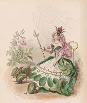 Jj Grandville Prints: Les Fleurs Animees, 1867. Creator: Charles-Michel Geoffroy