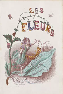 Jj Granville Collection: Les Fleurs Animees, Title Page, 1847. Creator: Jean Ignace Isidore Gerard
