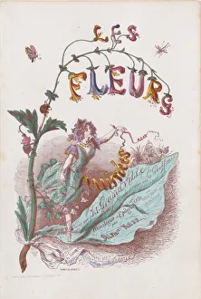 Images Dated 16th August 2021: Les Fleurs Animees, Title Page, 1847. Creator: Jean Ignace Isidore Gerard