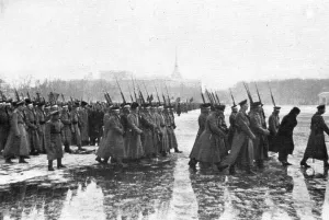 Funerals Prints: Les Funerailles des Morts de la Revolution; Les delegations de l'armee dans le cortege