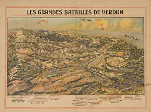 Great War Prints: Les grandes batailles de Verdun, c.1920. Creator: Auglay, Lucien (1880-1947)