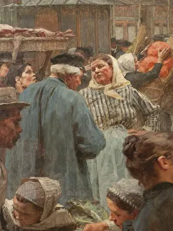 Lhermitte Leon Augustin Prints: Les Halles, 1895. Creator: Leon-Augustin Lhermitte
