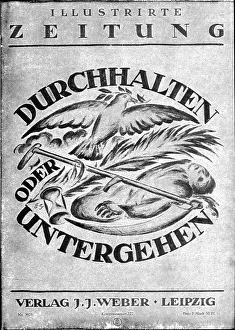 Illustrirte Zeitung Prints: Les Heures d'Angoisse; Le page de couverture de l'Illustrirte Zeitung du 31 octobre 1918