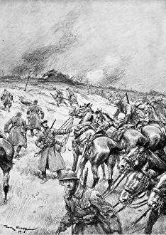 J Simont Prints: Les interventions de la cavalerie, 1918. Creator: J Simont