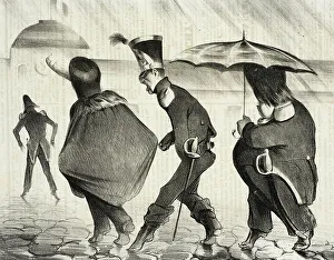 Le Charivari Prints: Les Intrépides, 1834. Creator: Honore Daumier
