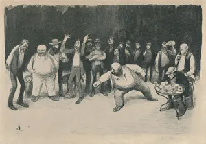 Cork Prints: Les Joueurs De Bouchons, 1919. Artist: Jean Veber