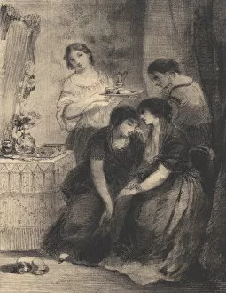 Bereavement Gallery: Les Larmes du veuvage, 1830-76. 1830-76. Creator: Narcisse Virgile Diaz de la Pena