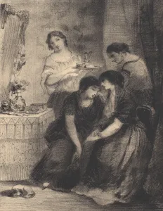 De La Pena Prints: Les Larmes du veuvage, 1830-76. 1830-76. Creator: Narcisse Virgile Diaz de la Pena