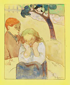 Gauguin Prints: Les misères humaines, 1889. Creator: Gauguin, Paul Eugéne Henri (1848-1903)