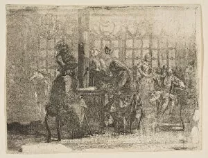 Les Nouvellistes, 1752. Creator: Gabriel de Saint-Aubin