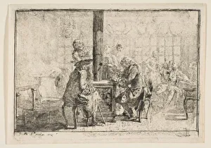 Les Nouvellistes, 1752. Creator: Gabriel de Saint-Aubin