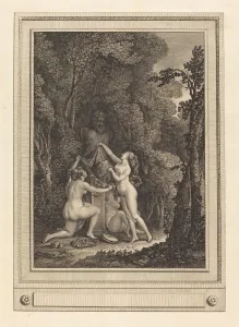 Penis Prints: Les nymphes scrupuleuses, 1784. Creator: Geraud Vidal