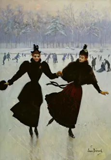 Belle Epoque Gallery: Les Patineuses (The Skaters), c. 1890. Creator: Beraud, Jean (1849-1936)