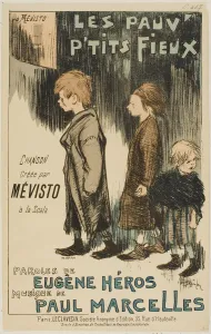 Rags Prints: Les Pauv P tits Fieux, 1892. Creator: Theophile Alexandre Steinlen