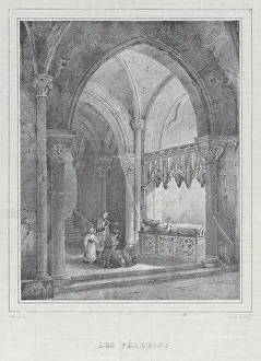 Pilgrims Prints: Les Pélerins, ca. 1834. Creator: Anon