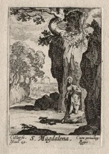 Les Penitents: St. Madeleine repentante. Creator: Jacques Callot (French, 1592-1635)