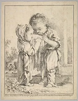 Thirsty Gallery: Les Petits Buveurs de Lait (The Little Milk Drinkers), 18th century. Creator: Unknown