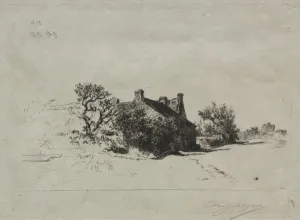 Charlesemile Jacque French Prints: Les Petits Maisons Kercassier, 1875. Creator: Charles-Emile Jacque (French, 1813-1894)