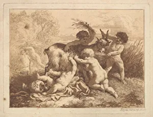 Jean Jacques Prints: Les petits moissonneurs et la chevre (The Young Harvesters and the Goat)