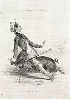 Les Plaisirs de la chasse: Chasse par le sanglier, 1842. Creator: Alade Joseph Lorentz (French)