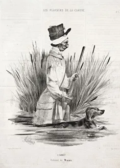 Les Plaisirs de la chasse: LArret, 1842. Creator: Alade Joseph Lorentz (French Les Plaisirs de la chasse: LArret, 1842. Creator: Alade Joseph Lorentz (French