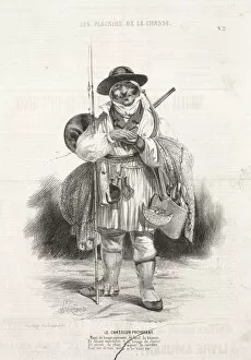 Les Plaisirs de la chasse: Le Chasseur prevoyant, 1842. Creator: Alade Joseph Lorentz (French)