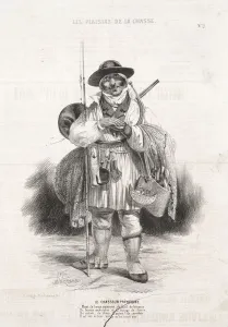 Les Plaisirs de la chasse: Le Chasseur prevoyant, 1842. Creator: Alade Joseph Lorentz (French) Les Plaisirs de la chasse: Le Chasseur prevoyant, 1842. Creator: Alade Joseph Lorentz (French)