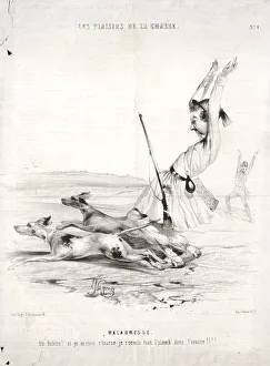 Les Plaisirs de la chasse: Maladresse, 1842. Creator: Alade Joseph Lorentz (French Les Plaisirs de la chasse: Maladresse, 1842. Creator: Alade Joseph Lorentz (French