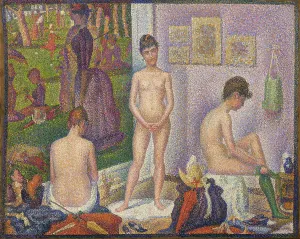 Nude Woman Prints: Les Poseuses, Ensemble (Petite version), 1888. Creator: Seurat, Georges Pierre (1859-1891)