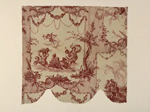 Coral Prints: Les Quatre Elements (The Four Elements) (Furnishing Fabric), France, c. 1780