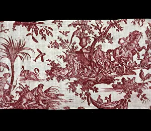 Winged Figures Prints: Les Quatre Parties du Monde (Four Quarters of the Globe) (Furnishing Fabric)