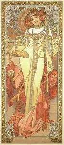 Prague Prints: Les quatre saisons: L'Automne, 1900. Creator: Mucha, Alfons Marie (1860-1939)
