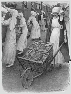 Provisions Prints: Les ravitailleuses, 1916. Creator: L Sabattier
