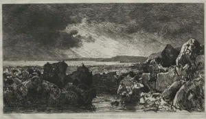 Maxime Lalanne Prints: Les roches noires pres Trouville. Creator: Maxime Lalanne (French, 1827-1886)
