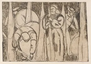 Bending Prints: Les Rouisseuses (The Flax Gatherers), 1893. Creator: Armand Seguin