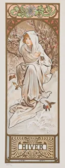 Les Saisons. Hiver, 1897. Creator: Mucha, Alfons Marie (1860-1939)