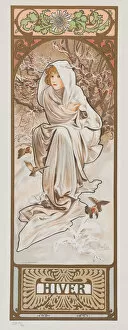 1897 Gallery: Les Saisons. Hiver, 1897. Creator: Mucha, Alfons Marie (1860-1939)