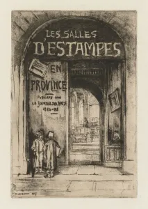 Les Salles dEstampes en Province, 1877. Creator: Felix Hilaire Buhot (French, 1847-1898)