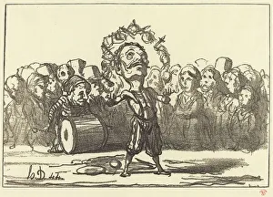 Acrobat Prints: Les saltimbanques, 1880. Creator: Honore Daumier